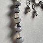 925 Bali Sterling Silver Chalcedony & Akoya Blue Pearl Necklace Earrings Artisan