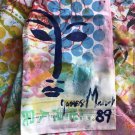 VINTAGE James Mauch SILKSCREEN Art Textile HandPrint Backdrop OOAK Fabric 45x108