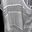 Sleeveless Top White Cotton Lace Accents Feminine 4X - 6X  Bust 60” AVA & VIV