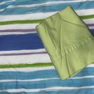 Vintage Springs Sheet Striped Blue Green Purple White MCM Poly Cotton Blend Twin