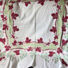 Vintage 1930's Tablecloth Green Grapes Red Leaves Vine Wilendur 48 X 50” Lovely Vintage 1930's Tablecloth Green Grapes Red Leaves Vine Wilendur 48 X 50” Lovely