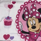 Disney Minnie Mouse Cupcake Pillow Case Cute Pink  2 Sided Design Nice Condition