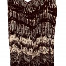 Skirt Cotton Comfy M Earthy Bark Like Print Flared Maxi India 4X - 46” Waist