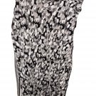 Maggie Barnes Skirt 4X 54”Waist Black Grey White Lined Flowy Crinkle Chiffon Zip