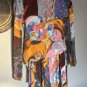 Extremely RARE Carole Little Set Jacket Top Skirt Shorts Vintage 90s Art Faces 8