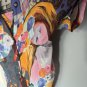 Extremely RARE Carole Little Set Jacket Top Skirt Shorts Vintage 90s Art Faces 8