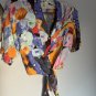 Extremely RARE Carole Little Set Jacket Top Skirt Shorts Vintage 90s Art Faces 8