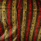 Vintage Cotton Fabric 1950s Robarre Semi Polished Red Gold Green NOS 36” - 3 yd