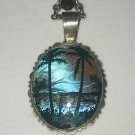 Vintage Butterfly Wing Necklace Earrings Beach Hawaii Mott Morpho Designer OOAK Vintage Butterfly Wing Necklace Earrings Beach Hawaii Mott Morpho Designer OOAK