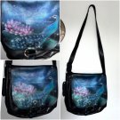REAL Leather Crossbody Bag HandPainted Peacock ANUSCHKA Style Laptop Work School