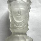 Vintage Toothpick Holder 3 Faces Fenton for LG Wright Frosted Glass Medusa Greek