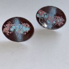 Vintage Cufflinks RARE Cantini Style MCM Modernist Abstract Enamel Art Handmade