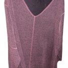 Knit Top Tunic Shirt Long Sleeve Dark Rose Generous 60” Bust - 29” Long  4X / 5X