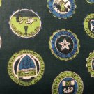 Vintage 50s Cotton Fabric University College Theme Menswear Pajamas Shorts RARE