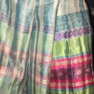 Vintage Sari Saree Silk Tissue Organza Hand Woven Fabric Historical India Lovely