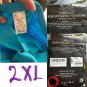 2 Pair Maternity Tummy Control Shorts Short Leggings Turquoise Black 2XL NEW