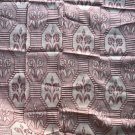 Vintage BEDSPREAD COVERLET 1920s Art Deco Woven Rose Beige Flowers RARE 56 X  82