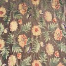 Vintage Fabric Embroidered Brocade Interior Designer Scalamandre Style Textile