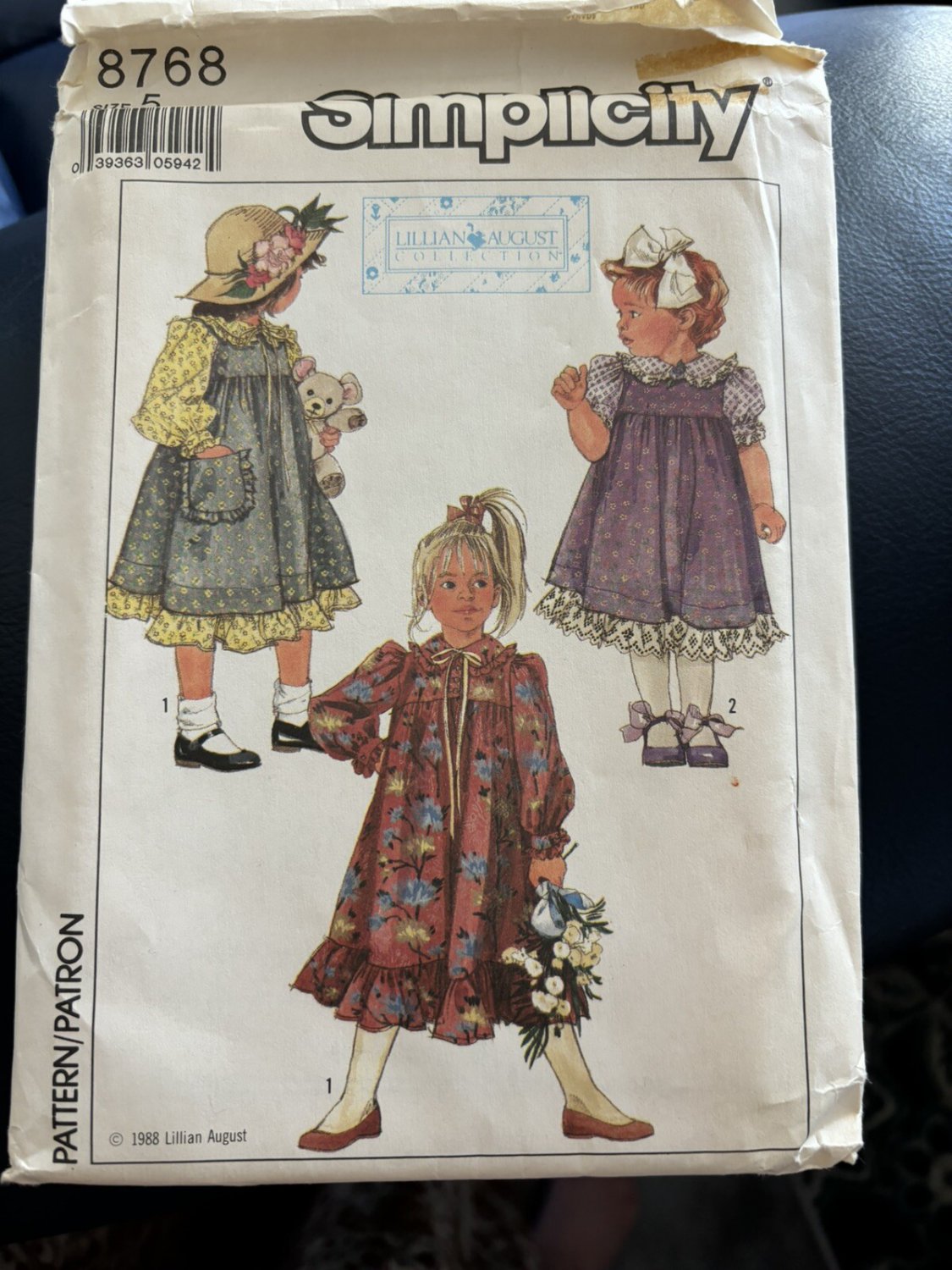 Simplicity Dress Pattern 8768 Lillian August Gunne Sax Prairie Girls Sz 5 UnCut