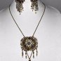 Vintage Crystal Statement Necklace Repurposed Couture Original One of Kind Set