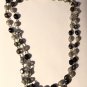 Vintage Flapper Necklace Opera Molded Faceted Acrylic Sparkle Beads Retro 48"