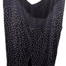 Polka Dot Black Skirt Sassy Sexy Flowy Chiffon 4X 30/32 Studio 1940 36” Long