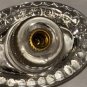 Vintage Glass Drawer Knobs Pulls Oval Beaded Rim Furniture Elegant Chic Glam 8