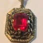 Vintage Necklace Clip Earrings Ruby Red Rhinestone Jewel SARAH COVENTRY MAJORCA