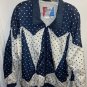 Vintage Jacket Blue White Polka Dot 80s Windbreaker Pan Asia Jogging Medium RARE