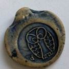 Vintage Owl Necklace Pendant Handmade Clay Jewelry Bird BoHo Hippie MCM 60s 70s