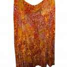 Plus Size Skirt 3X Flirty Flared Comfy Unique Modern Print Long