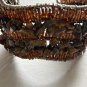 Vintage Tiger Eye Cuff Bracelet Handmade Wire Wrapped Beaded BoHo Chic Unique