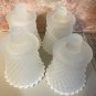 4 Peg Votives Candle Cups White Frosted Diamond Lite Farmhouse Chic Cottage RARE