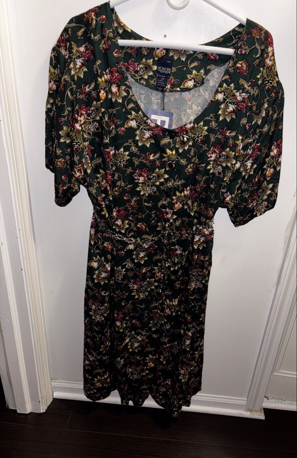 Romper Shorts PlaySuit Pocket Button Floral Green Great Maternity Too! 24 W 3 XL
