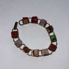 Vintage Bracelet Multicolored Natural Stones On Links 1960s 70s Hippie Chic MCM Vintage Bracelet Multicolored Natural Stones On Links 1960s 70s Hippie Chic MCM