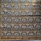 African Print Ankara Fabric Remnant Handmade Black White Gold Batik 41” x 83”