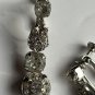 Vintage WEISS Rhinestone Drop Dangle Adjustable Clip Earrings Bridal Wedding See