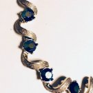 Vintage Necklace Coro Teal Green Rhinestone Gold Tone Retro Bridal Wedding Unmar