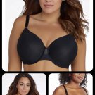 Olga RICH BLACK No Side Effects Underwire Contour Bra US 44C NEW Side Smoothing