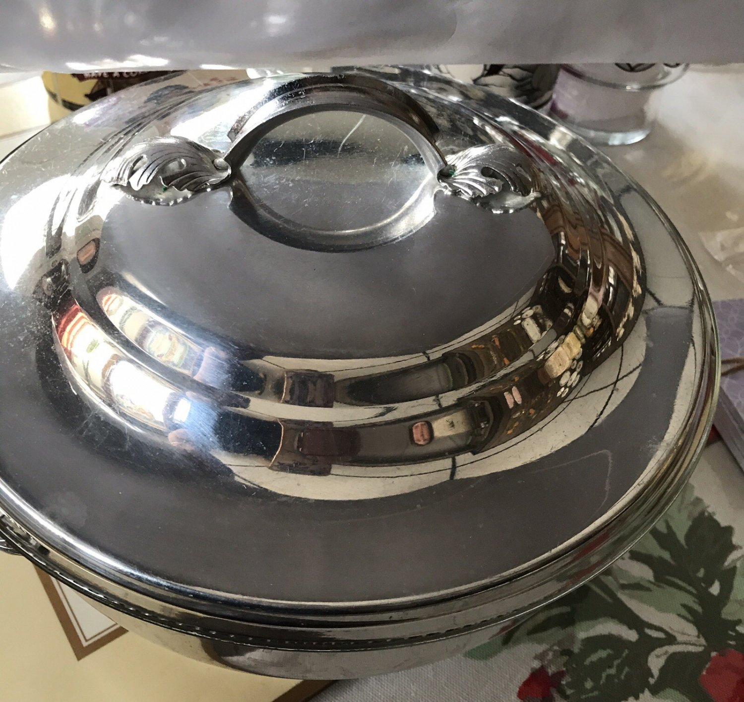 Vtg Pyrex Serving Dish & Carrier Lid Never Used Moms Bridal Gift 50s Mid Century