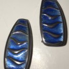 Vintage David Andersen Norway Blue Enamel Clip On Earrings Sterling 925 Hallmark Vintage David Andersen Norway Blue Enamel Clip On Earrings Sterling 925 Hallmark