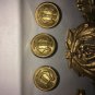 Vintage Emblems Buttons Band Hat Uniform 60+ Year Old High School MCM Brass 13pc