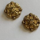 Vintage Earrings Etruscan Revival Clip On Gold Tone 70s 80s Signed Tie Rack RARE Vintage Earrings Etruscan Revival Clip On Gold Tone 70s 80s Signed Tie Rack RARE