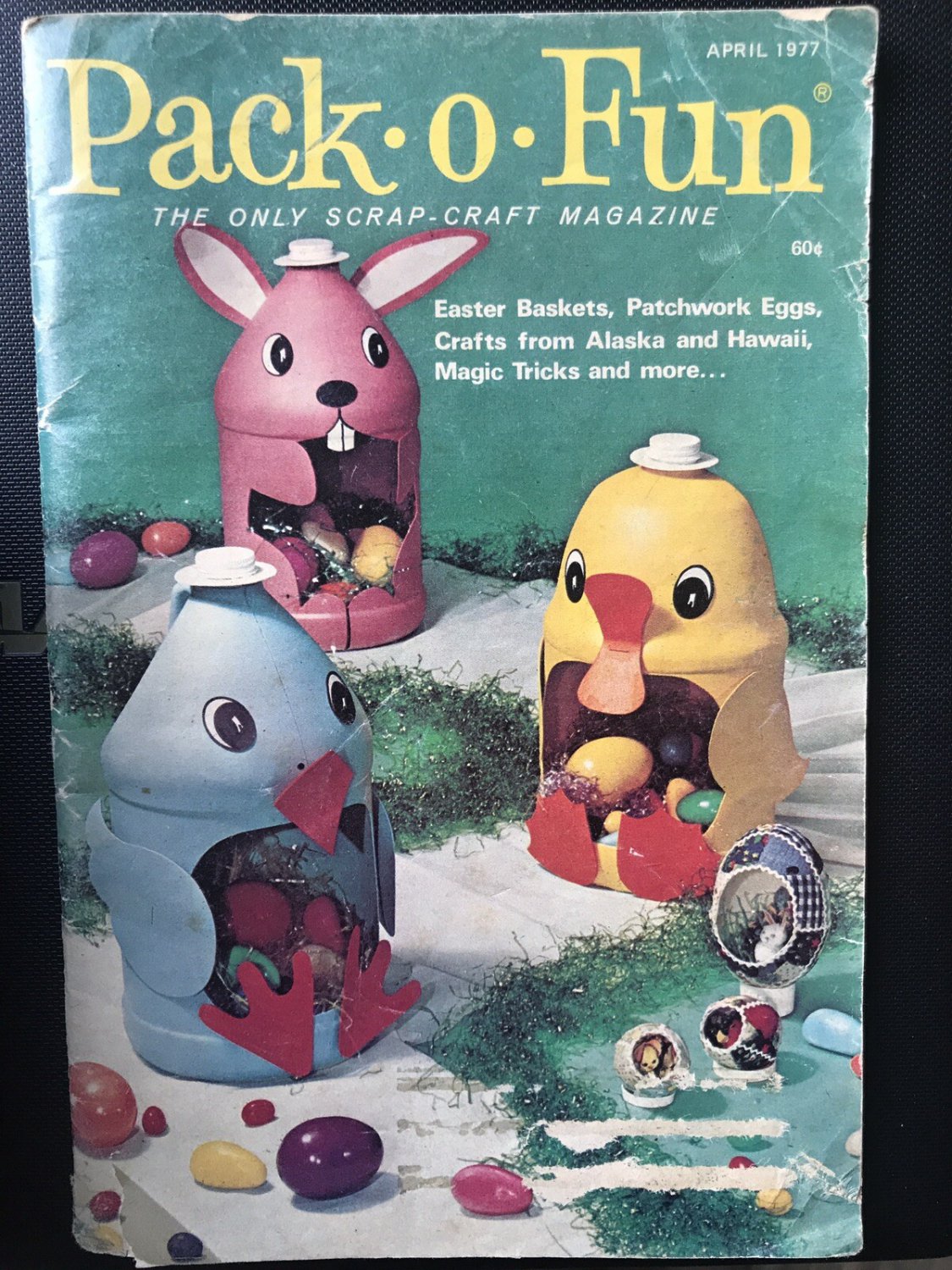 Vintage Easter Scrap Craft Magazine Book Pack O Fun Bunny Chick Duck Lamb 1970s