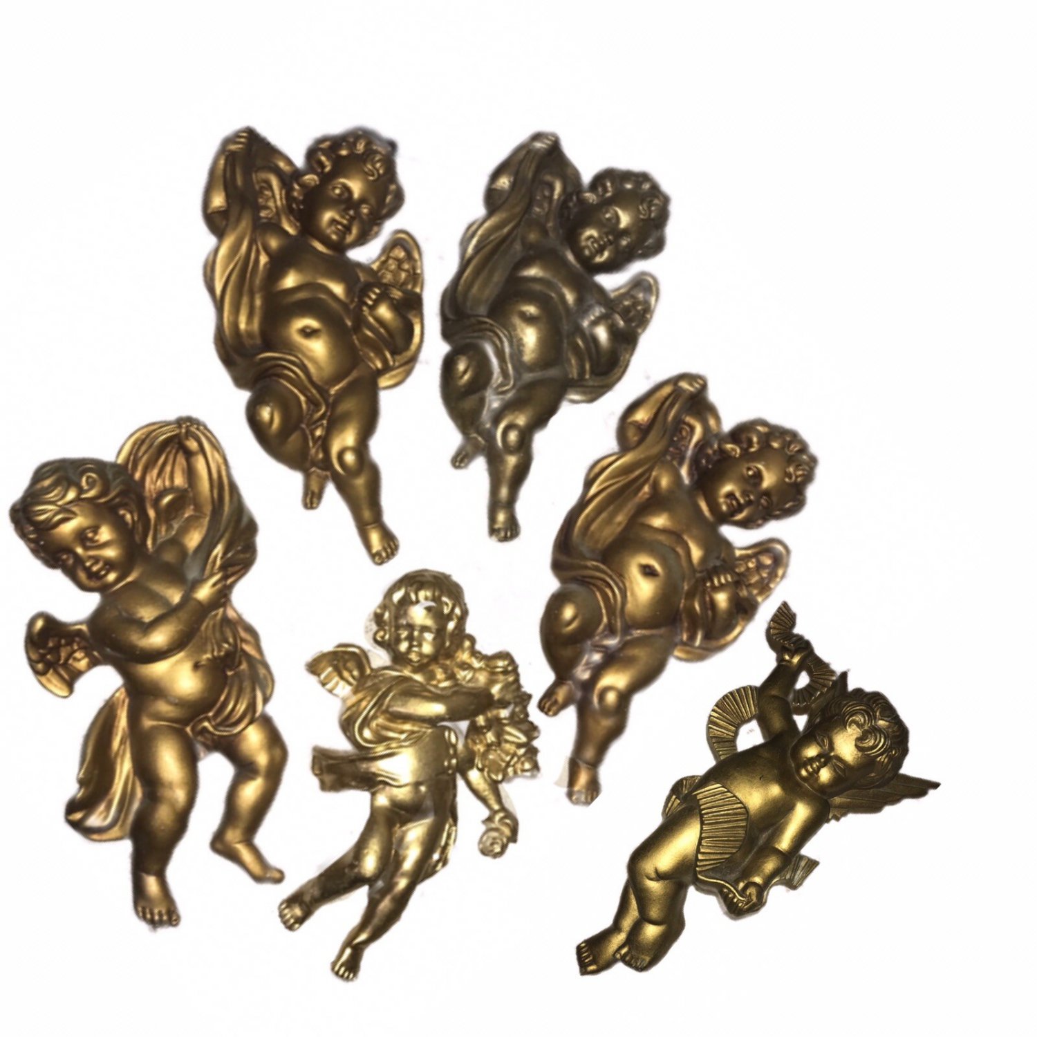 Vintage MCM Cherub Wall Decor Homco Gold Romantic Chic Holiday Decor Victorian 6