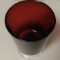 10 Vintage Ruby Red Glasses Clear Stem Cavalier Luminarc Arcoroc 5 1/8â tall