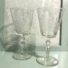 Vintage Wine Glasses Beautiful Retro Wedding Toast Bride Groom 1940s Elegant 2