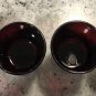 4 Vintage Ruby Red Glasses Clear Stem Cavalier Luminarc Arcoroc 4 1/8â tall L@@k