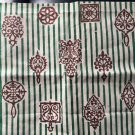Vintage Kitchen Tea Toweling Linen Cotton 1940s Green Appliance Covers NOS 3 Yd