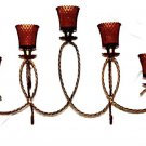 Vintage Twisted Metal Candle Holder 5 Peg Votive Choice Holiday Swag Decor HOMCO
